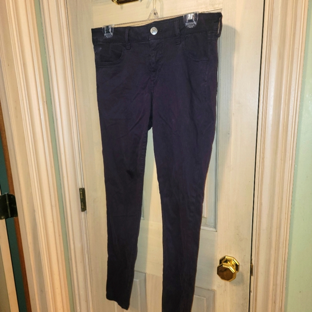 American Eagle sz 10 Misses Deep Plum Jegging Jeans